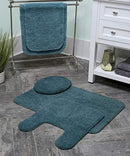 Maples Rugs Bathroom Colorsoft 20" x 21.5" Non Slip Washable Contour Toilet Rug [Made in USA] Soft & Quick Dry for Bath Floor Chocolate Nib