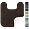 Maples Rugs Bathroom Colorsoft 20" x 21.5" Non Slip Washable Contour Toilet Rug [Made in USA] Soft & Quick Dry for Bath Floor Chocolate Nib