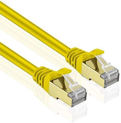 TNP Cat6 Ethernet Patch Cable (10 Feet) - Professional Gold Plated Snagless RJ45 Connector Computer Networking LAN Wire Cord Plug Premium Shielded Twisted Pair (White)