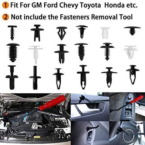 Auto Body Retainer Clips Plastic Fasteners Push Rivets Clips Set Tailgate Handle Rod Clip 19 MOST Popular Sizes Door Trim Panel Clips 460 PCS With 1 Plastic Fastener Remover For GM Ford Chevy Toyota