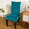 Smirly Velvet Stretch Dining Room Chair Covers Soft Removable Dining Chair Slipcovers Set of 2, Peacock Green