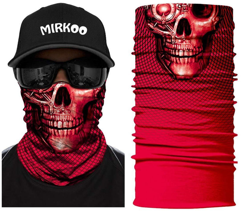 MIRKOO Microfiber Polyester Multifunctional Seamless Multifunctional UV Headwear motorcycle face cover Magic Scarf Neck Gaiter for Motorcycling Hiking Cycling Ski Snowboard face mask(888)