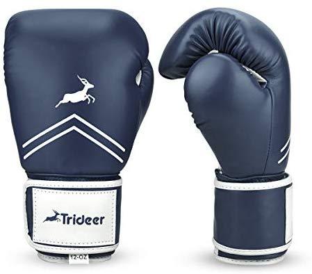 Trideer Pro Grade Boxing Gloves, Kickboxing Bagwork Gel Sparring Training Gloves, Muay Thai Style Punching Bag Mitts, Fight Gloves Men & Women