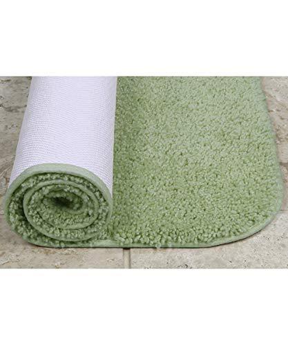 Maples Rugs Bathroom Colorsoft 20" x 21.5" Non Slip Washable Contour Toilet Rug [Made in USA] Soft & Quick Dry for Bath Floor Chocolate Nib