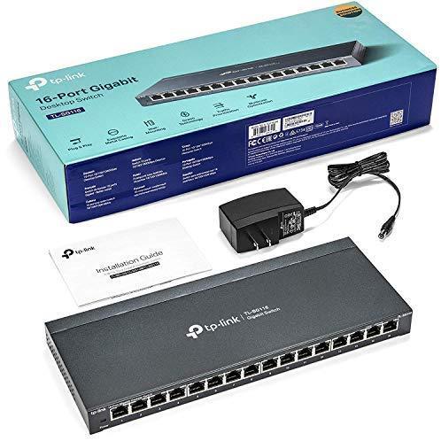 TP-Link 5 Port Gigabit Ethernet Network Switch | Ethernet Splitter | Sturdy Metal w/ Shielded Ports | Plug-and-Play | Traffic Optimization | Unmanaged (TL-SG105)