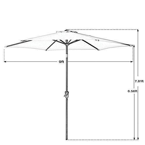 Grand Patio 10 FT Super Sturdy Aluminum Patio Umbrella, UV Protected Outdoor Umbrella, Green