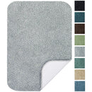 Maples Rugs Bathroom Colorsoft 20" x 21.5" Non Slip Washable Contour Toilet Rug [Made in USA] Soft & Quick Dry for Bath Floor Chocolate Nib