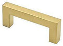 goldenwarm Gold Cabinet Pulls Square Kitchen Hardware Handles 10 Pack - LSJ12GD160 Brushed Brass Pulls for Cabinets Closet Square Cupboard Bathroom Desk Door Knobs 6-1/4in(160mm) Hole Centers