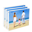 Acrylic Picture Frame 5x7", Double Sided Magnetic Photo Frames 20% Thicker Blcoks, Frameless Desktop Display Retail Gift Box Package (0.95inch, 5 Pack)