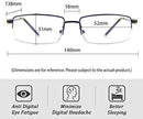 Cyxus Blue Light Blocking Computer Glasses [Better Sleep] Anti Digital Eye Strain Headache Video Eyewear (Blue Browline Frame)