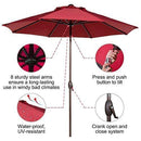 Grand Patio 10 FT Super Sturdy Aluminum Patio Umbrella, UV Protected Outdoor Umbrella, Green