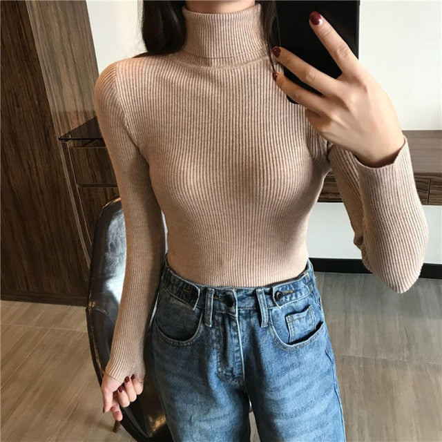 Women Knitted  Sweater Long Sleeve