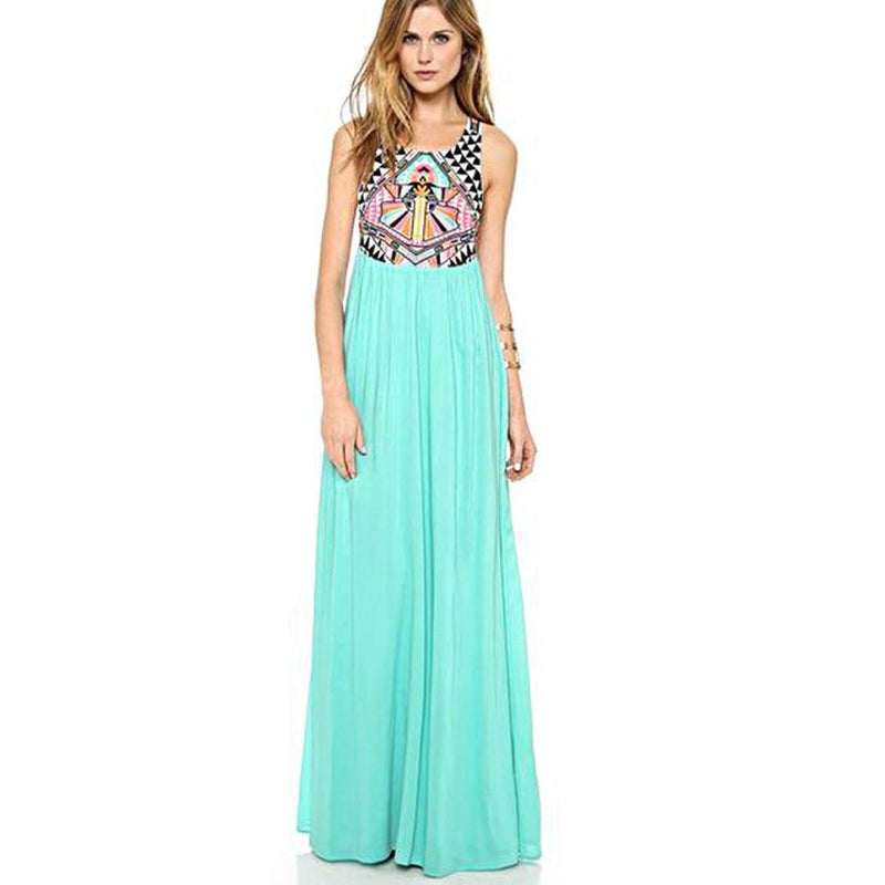 Women Long Formal Dress Sleeveless Cocktail Party Gown - Humble Ace