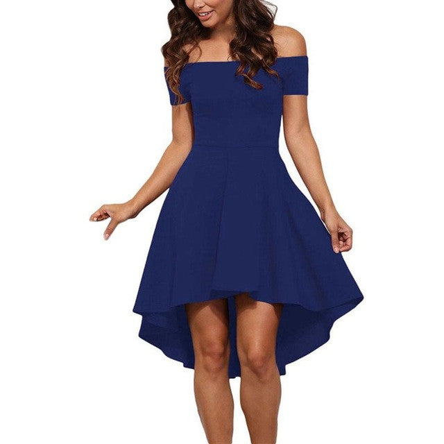 Short Sleeve High Low Cocktail Dress - Humble Ace