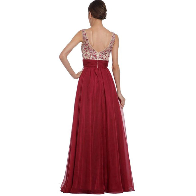 Women High Waist Charming Ball Gown Formal O-Neck - Humble Ace