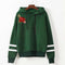 Embroidered Blouse Women's Applique Long Sleeve Hoodie - Humble Ace