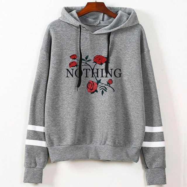 T-shirt For Women Flower Print Long Sleeve Hoodie - Humble Ace