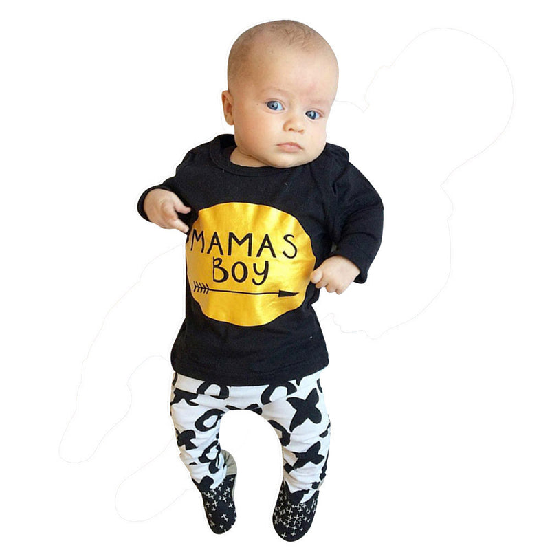 Baby  Boy's set Long Sleeve Letter Blouse Tops +Pants Outfit - Humble Ace