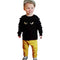 Kids Cartoon Eyes Print Tops+Pants Clothes - Humble Ace