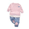 2 pcs kids set Tops Shirt Pants Suit Outfits Clothes - Humble Ace