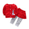 Baby girls Rabbit print jacket coats + skirts pants 2pcs Outfit - Humble Ace