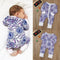 Newborn Girls Flower Print Romper Jumpsuits - Humble Ace