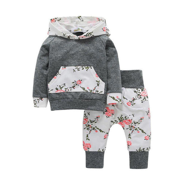 Autumn Style Infant Clothes Baby Clothing Sets Newborn Baby Boy Girl Clothes Hooded Tops+Long Pants Leggings 2pcs Outfits Set - Humble Ace