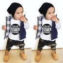 kids Letter T shirt Tops Camouflage Pants Outfits - Humble Ace