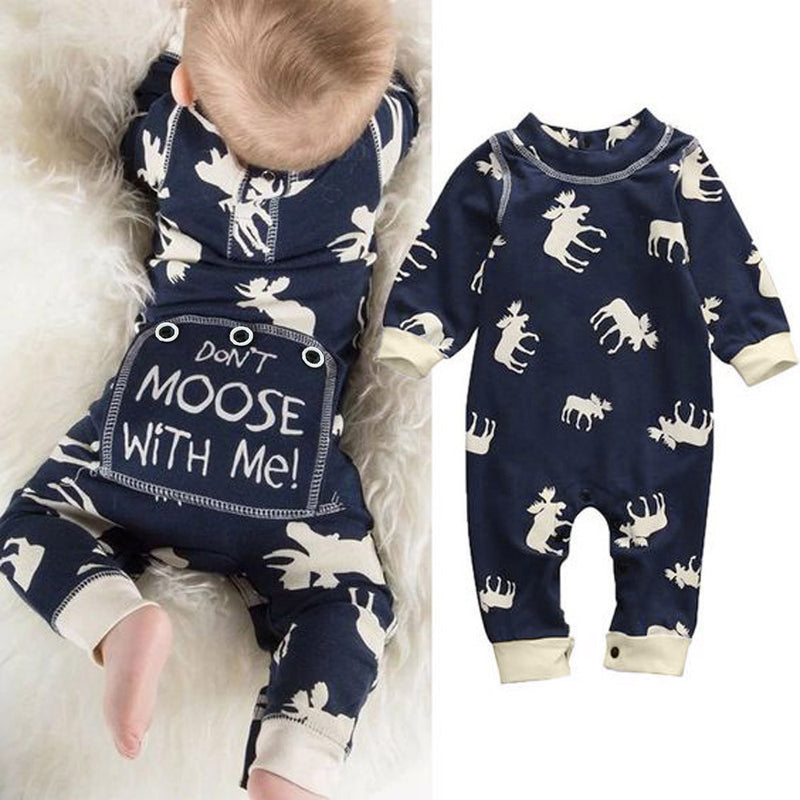 Baby clothing Jumpsuit Romper Long sleeve Deer printing - Humble Ace