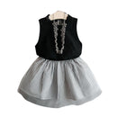 Girls Clothing Set Solid Vest +Skirt 2Pcs - Humble Ace