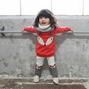 Autumn winter Baby Girls Clothing set Lovely Children's Clothing 2PCS Thick Long Sleeve Fox Tops + Pant Sets boys sweatshirt - Humble Ace