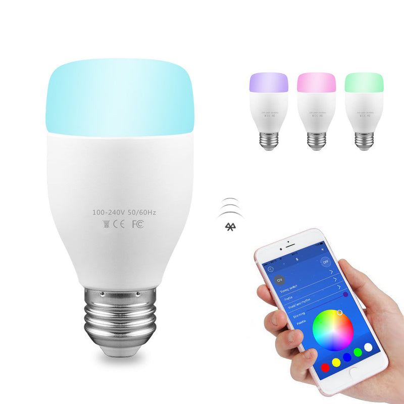 WiFi Smart Bulb 6W E27 RGBW LED Light Support Remote Control / E* Voice Control / Music Rhythm / Adjust Color Brightness for Android iOS Smartphone AC 100-240V - Humble Ace