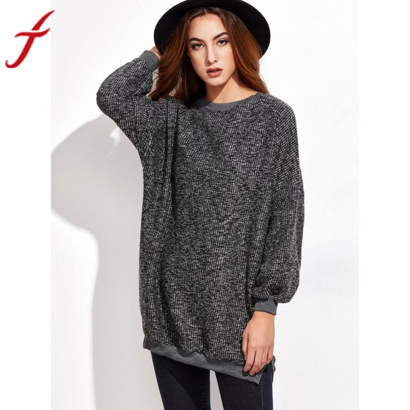Women Blouse Winter Warm Long Sleeve O Neck Knitwear - Humble Ace