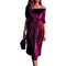 Womens Off Shoulder Velvet  Dress - Humble Ace