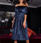 Womens Off Shoulder Velvet  Dress - Humble Ace
