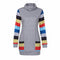 Womens Color Block Striped Blouse Long Sleeve - Humble Ace