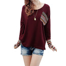 Women's Patchwork Casual Loose T-shirts - Humble Ace