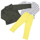 Girls Warm Long Sleeve T-Shirt Tops+Coat+Pants Clothes Outfits - Humble Ace