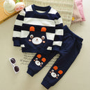 Boy Clothes Set Striped Bear Tops+Pants Outfit - Humble Ace