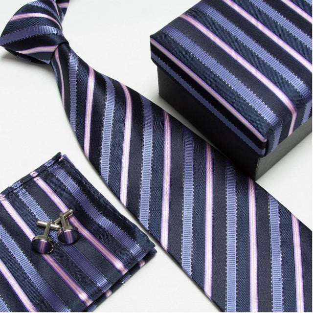 Men's necktie cuff links  and pocket square gift set - Humble Ace