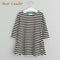 Family Matching Outfits Mother And Daughter Full Black Striped Dress