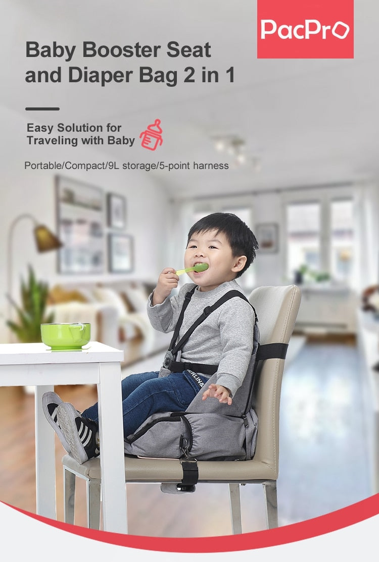 Portable Baby Booster Seat -Storage- multifunctional