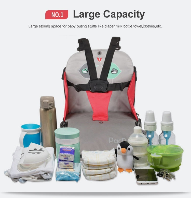 Portable Baby Booster Seat -Storage- multifunctional