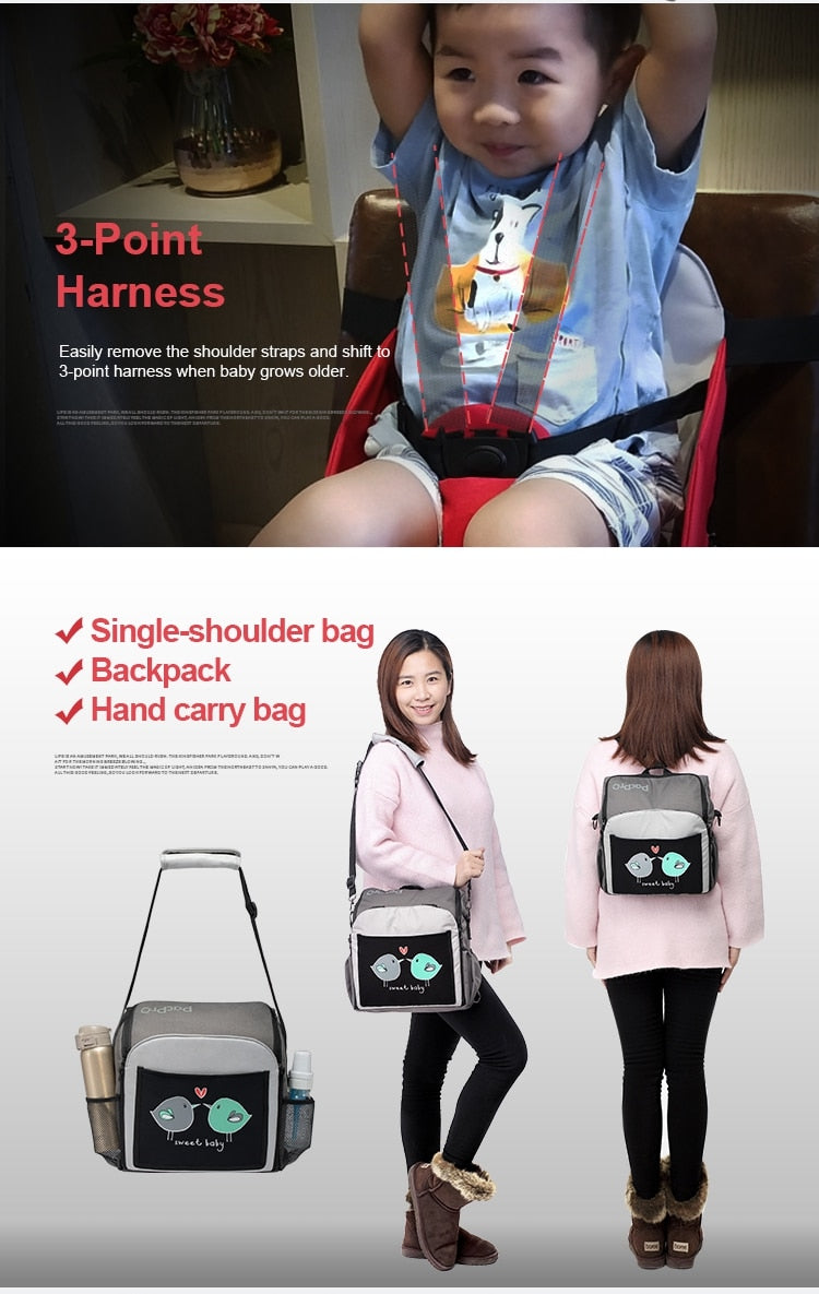 Portable Baby Booster Seat -Storage- multifunctional