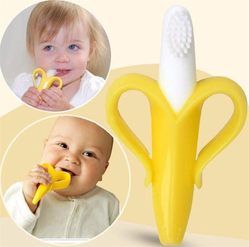 Banana Toothbrush  Baby Silicone